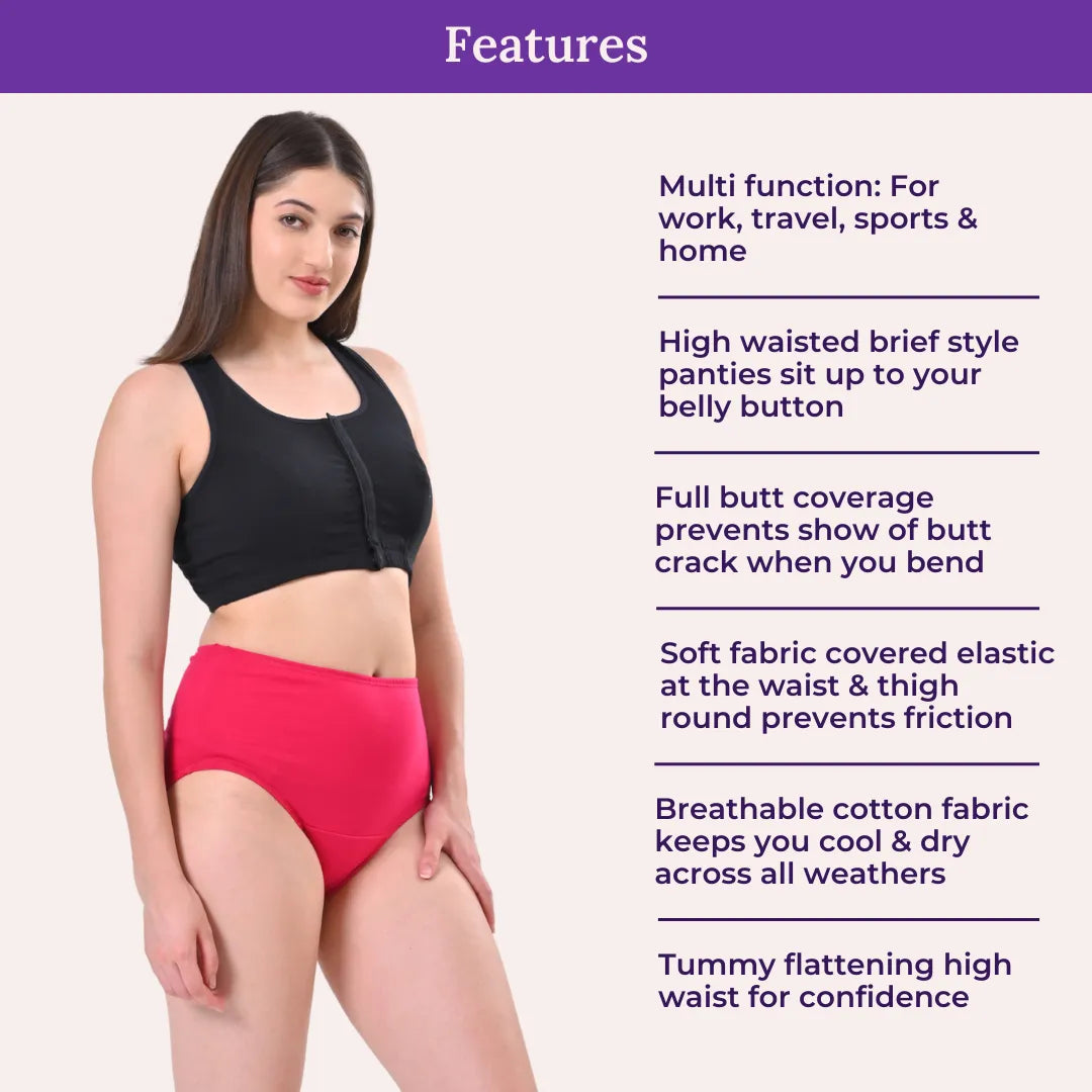 Features Of Adira High Waist Cotton Panties