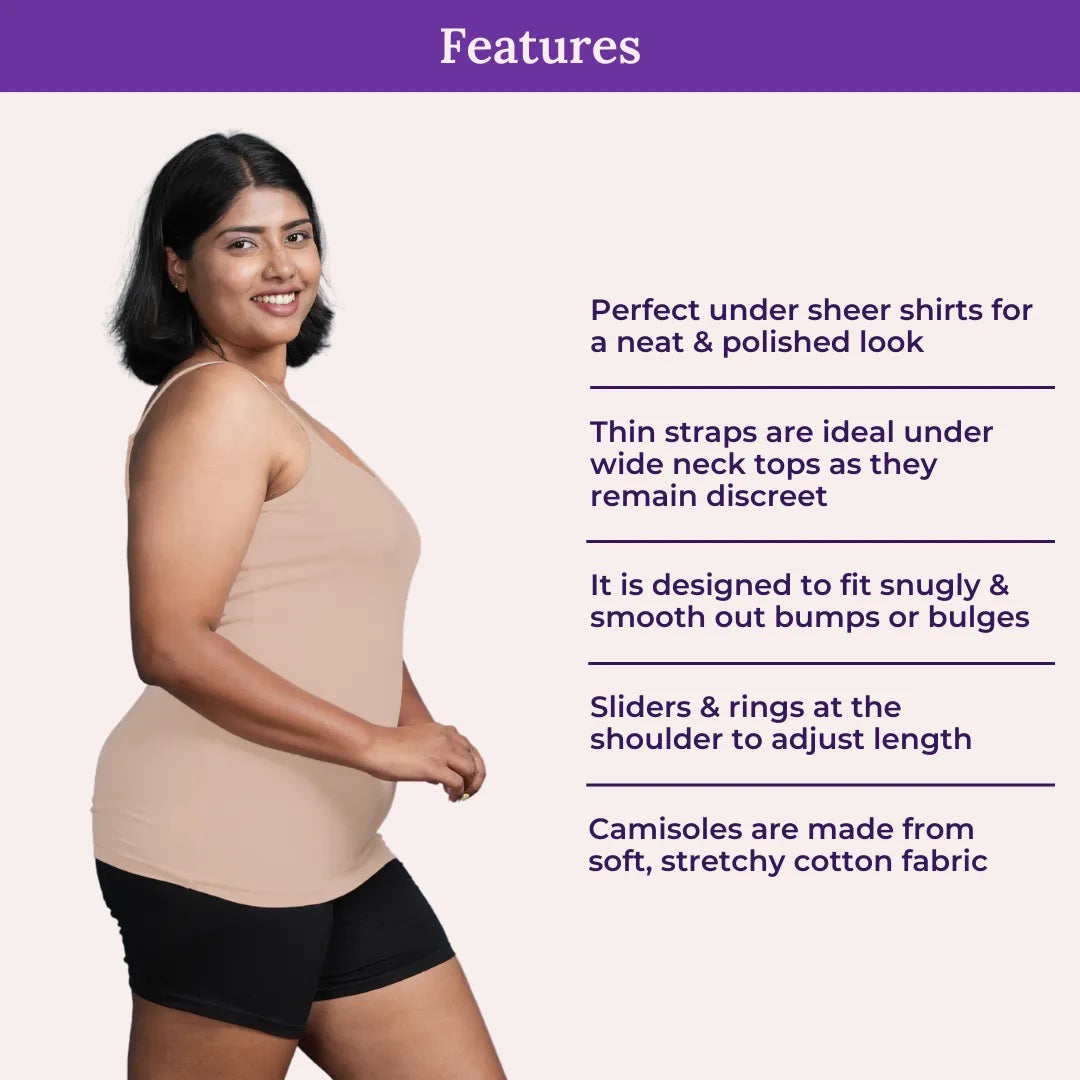 Features Of Adira Plus Size Camisole Adjustable Strap