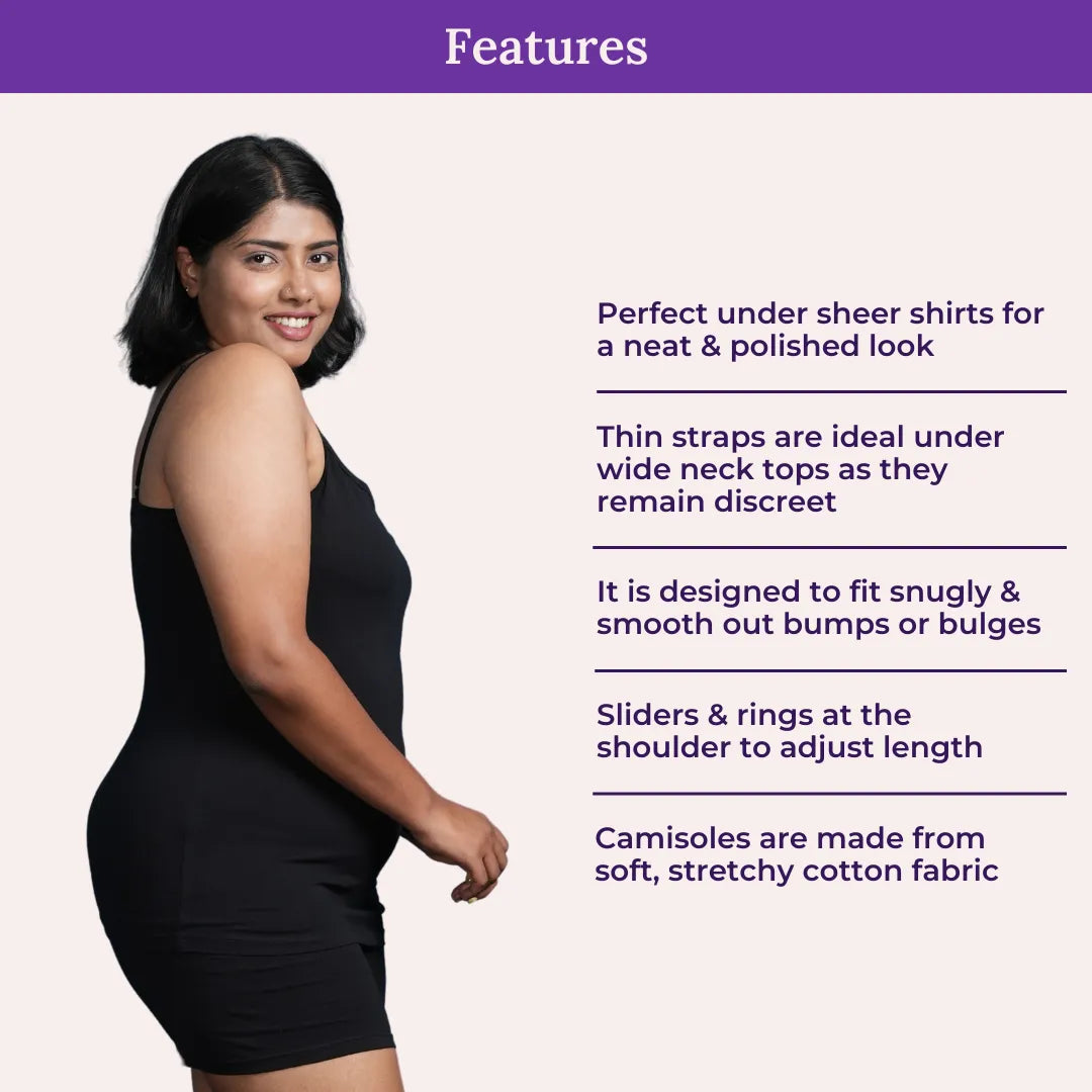 Features Of Adira Plus Size Camisole Adjustable Strap