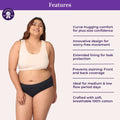 Features Of Adira Plus Size Period Panty