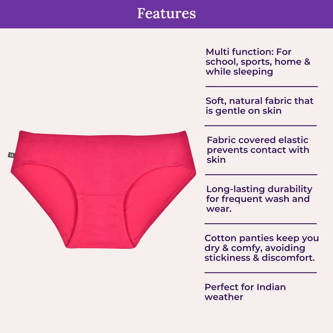 Features Of Adira Teen Cotton Panty