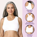 Lounge/Home Bra For Elderly | Non Padded | Non Wired | Racerback | Full Coverage | 3 Pack - Adira