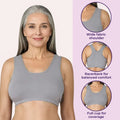 Lounge/Home Bra For Elderly | Non Padded | Non Wired | Racerback | Full Coverage | 2 Pack - Adira
