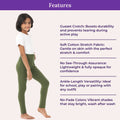 Features Of Cotton Leggings - Green