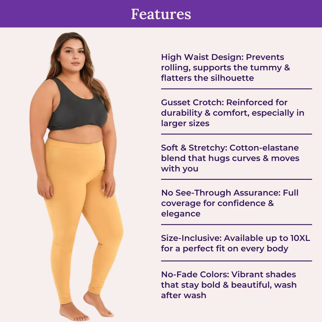 Features Of Cotton Leggings Caramel