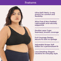 Features Of Daily Bliss Bra - Black