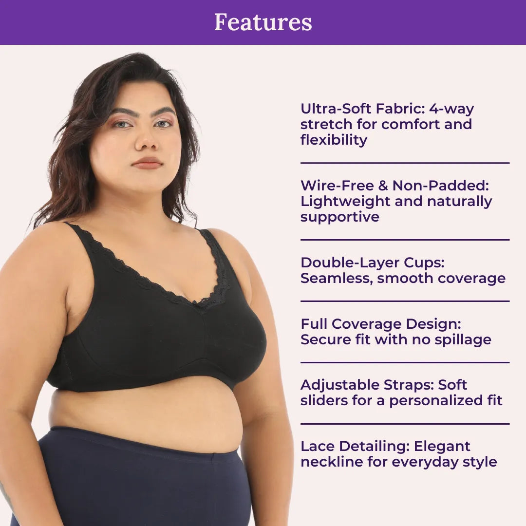 Features Of Daily Bliss Bra - Black
