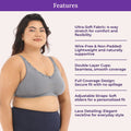 Features Of Daily Bliss Bra - Steel Grey