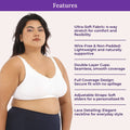 Features Of Daily Bliss Bra - White