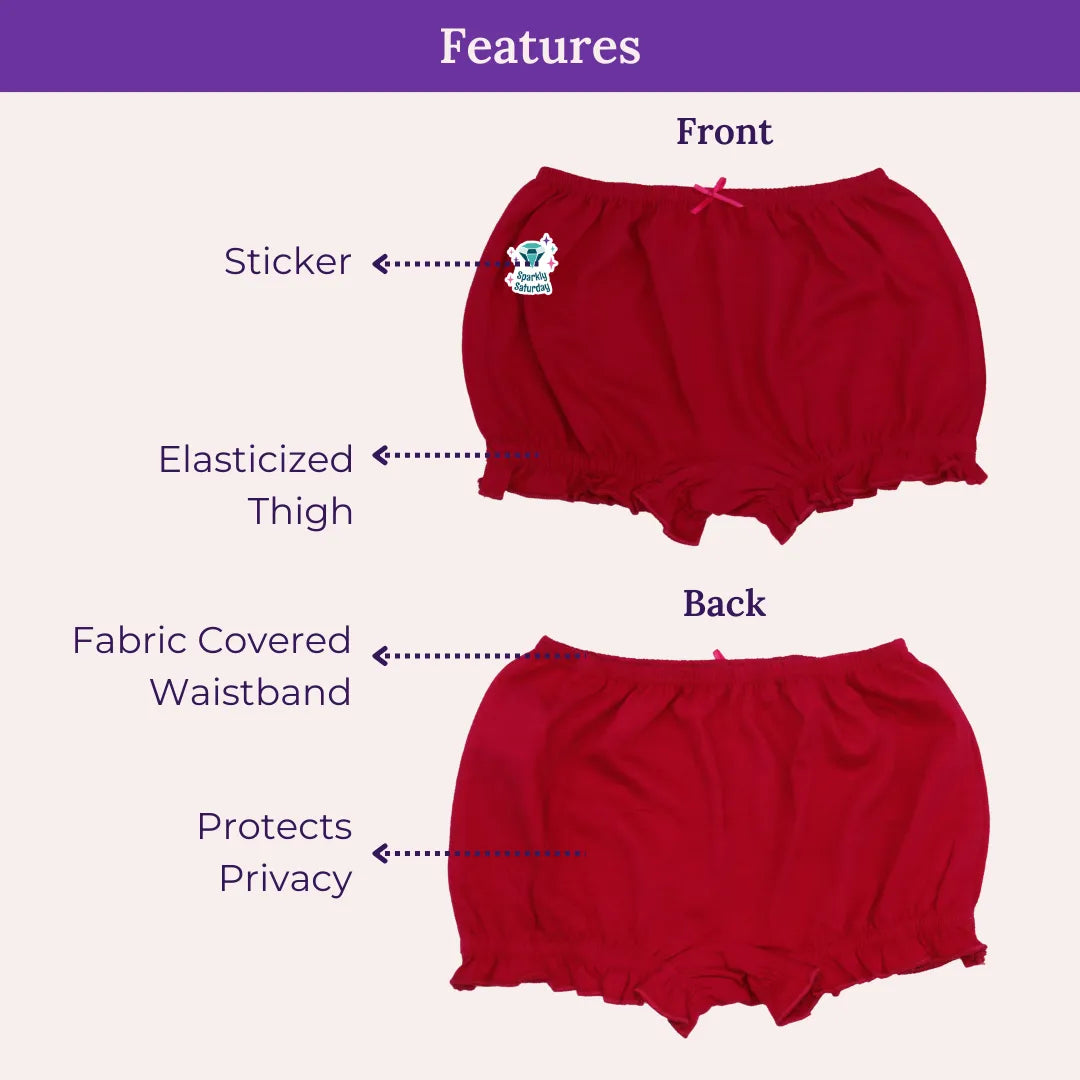 Girls Bloomers Colors 7 Pack