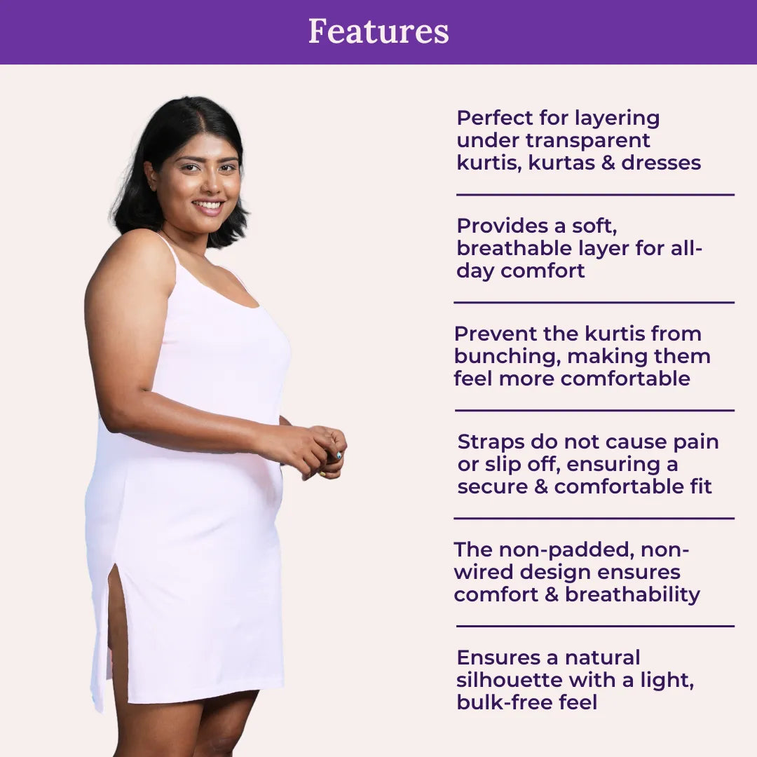 Features Of Plus Size Kurti Slip Adjustable Strap