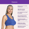 Lounge/Home Bra For Elderly | Non Padded | Non Wired | Racerback | Full Coverage | 2 Pack - Adira