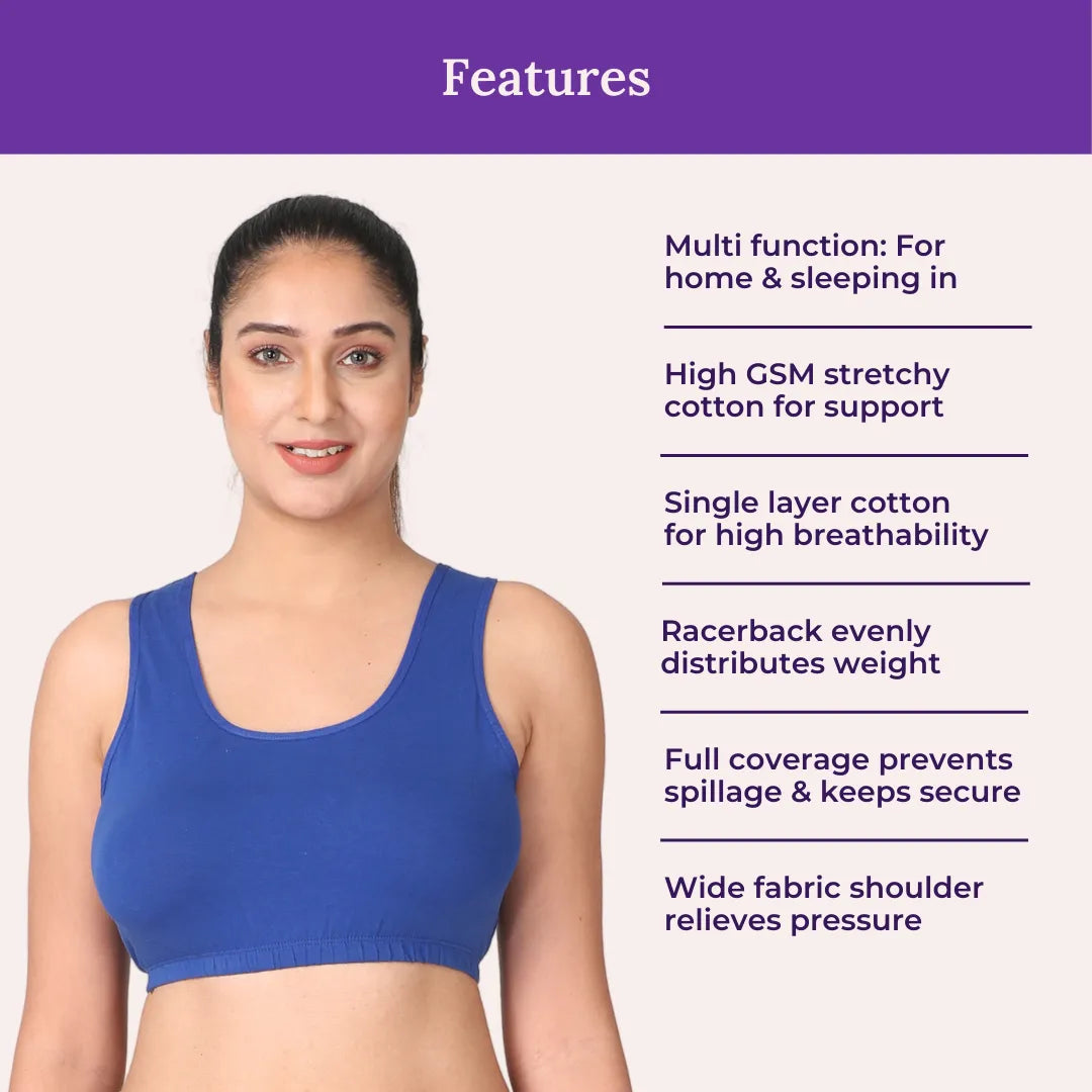 Royal Blue Sleep Bra / Lounge Bra Pack 2