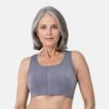 Front Open Bra For Elderly Steel Grey