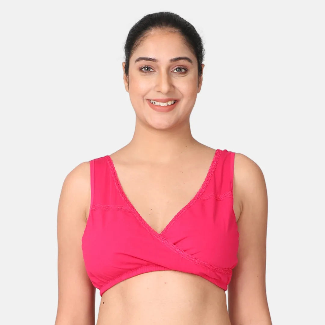 Full Coverage Nursing Sleep Bra Dark Pink Pack Of 1