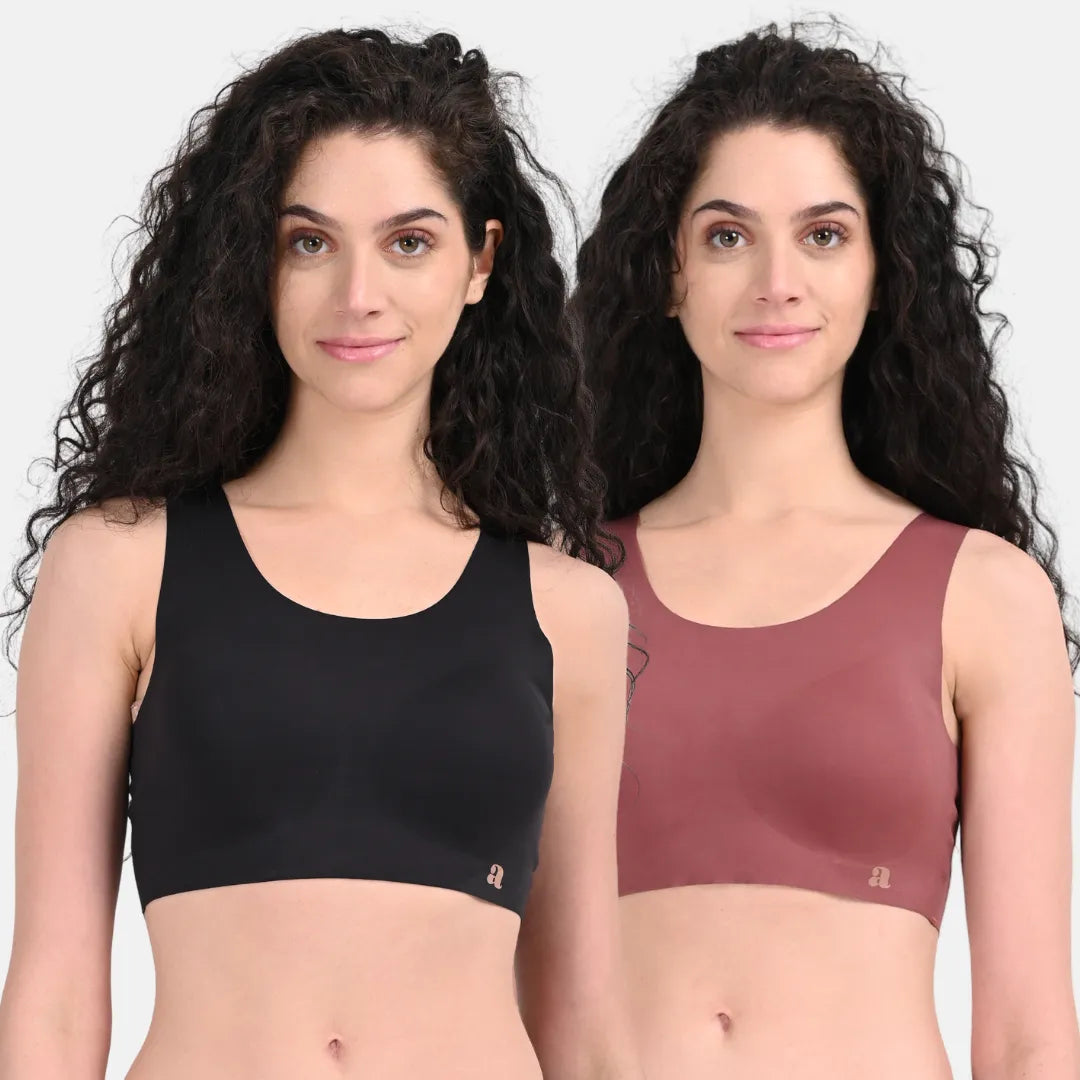 Full Coverage T Shirt Bra For Women Black & Mesa Rose