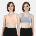 Girl Bra With No Pads Skin & Grey