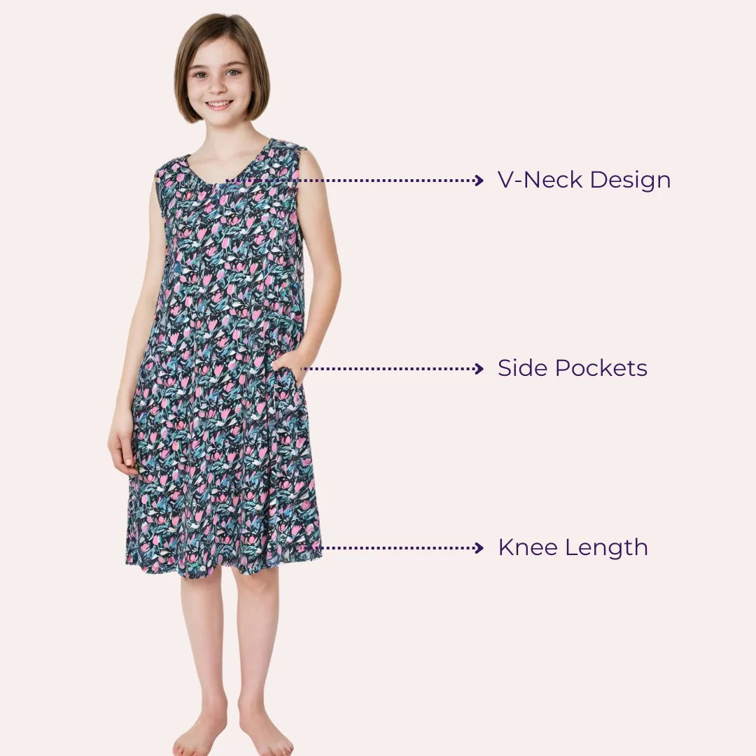 Girls Cotton Nightdress Details