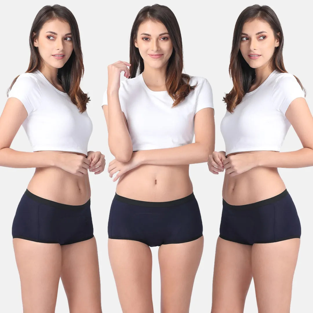 Heavy Flow Period Panties Navy Blue Pack Of 3