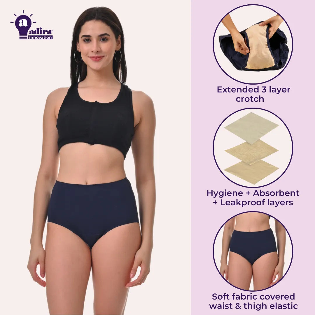 High Waist Incontinence Panties For Women Skin