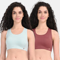 High Neck Sports Bra Angle Fall & Mesa Rose