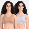 High Neck Sports Bra Burro & Cool Grey