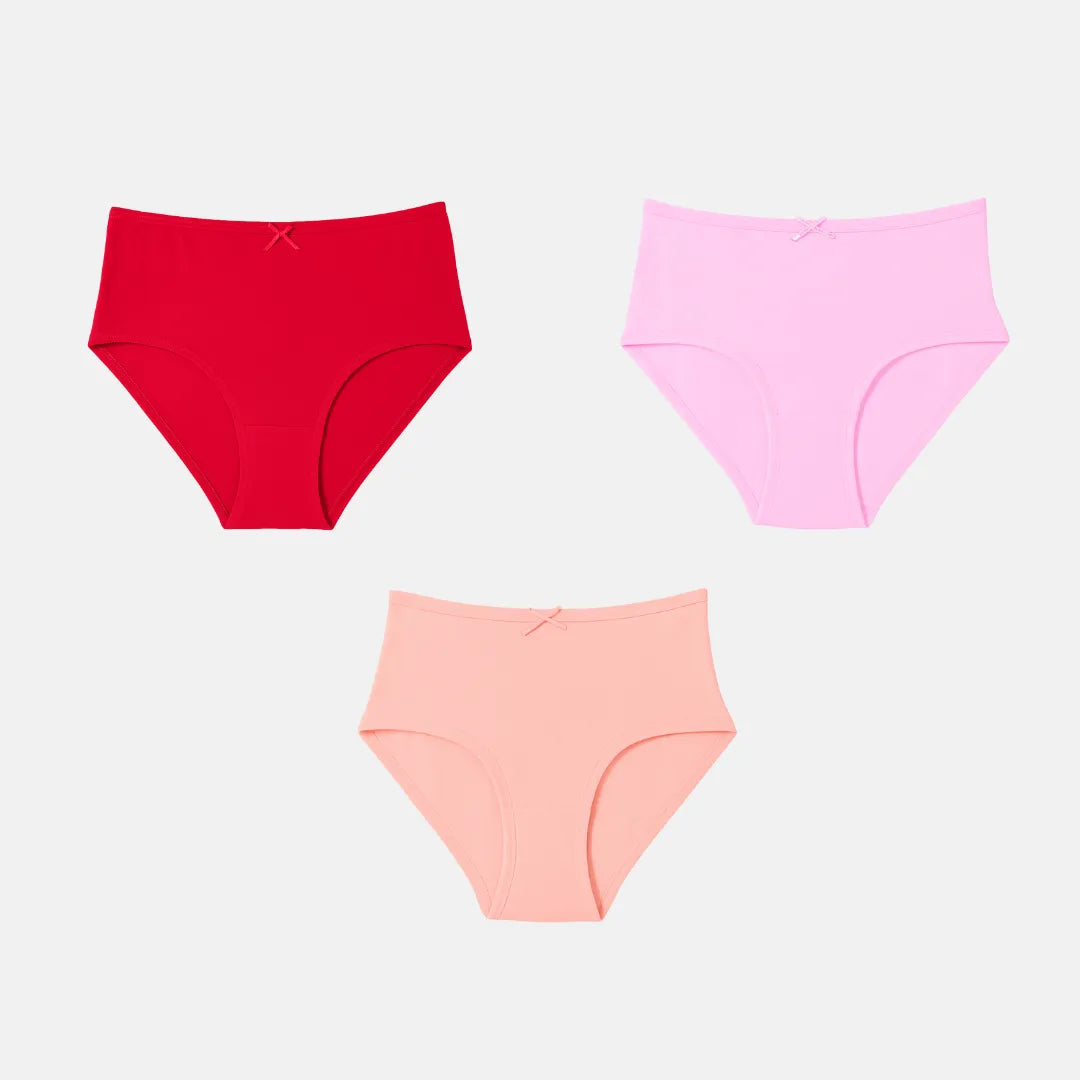 Hipster Panties Dark Pink, Light Pink & Peach