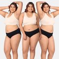 Hipster Panties For Periods Black Pack Of 3