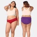 Hipster Panties For Periods Maroon & Magenta