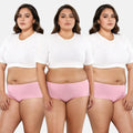 Womens Plus Size Hipster Panties - Light Pink