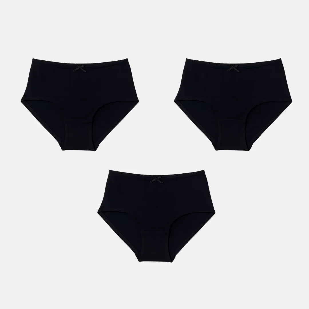 Hipster Underwear Black Pack Of 3