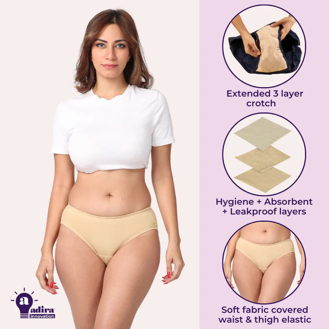 Incontinence Panties For Women Skin Pack Of 3