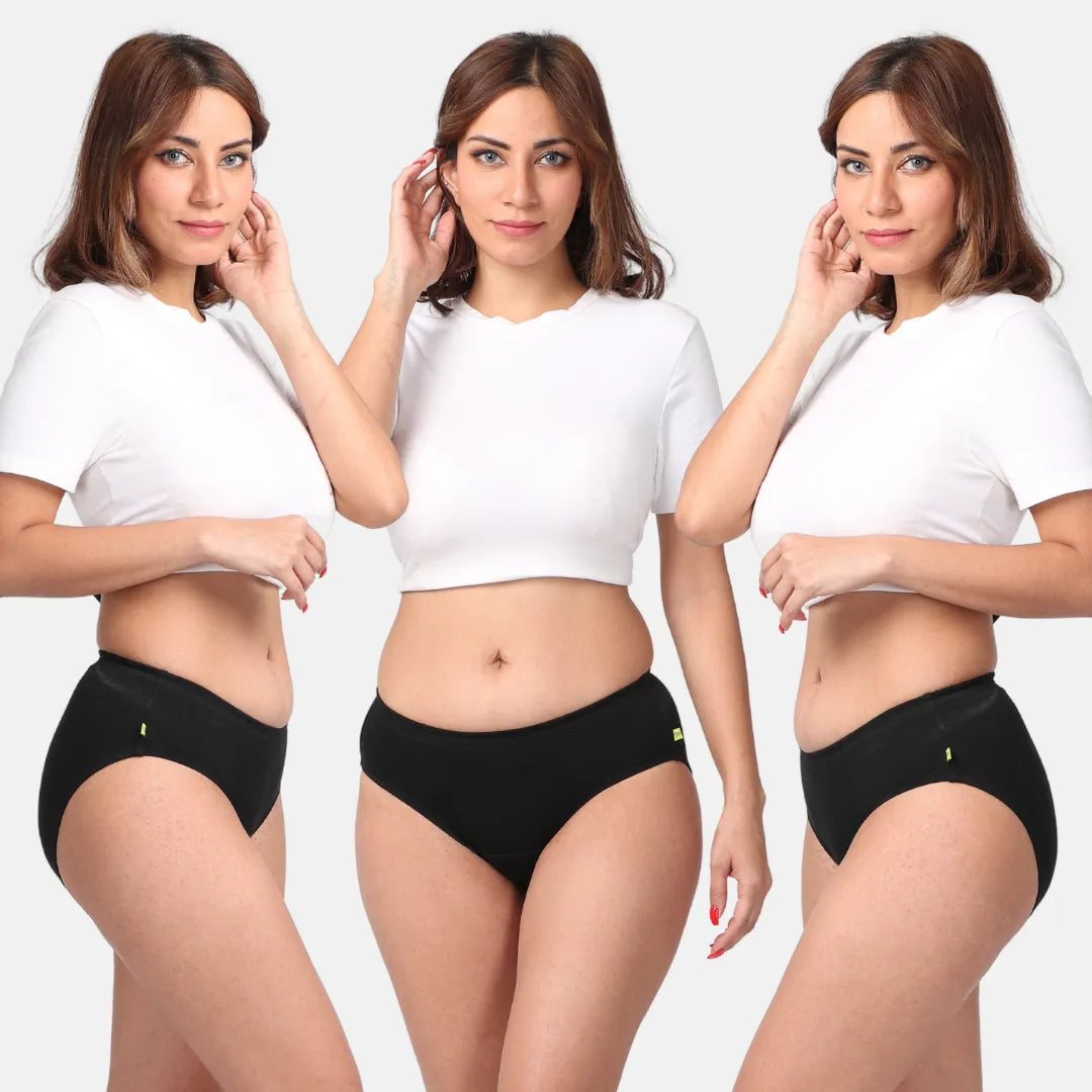 Incontinence Panties Black Pack Of 3