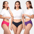 Incontinence Panties For Women Dark Pink, Magenta & Navy Blue