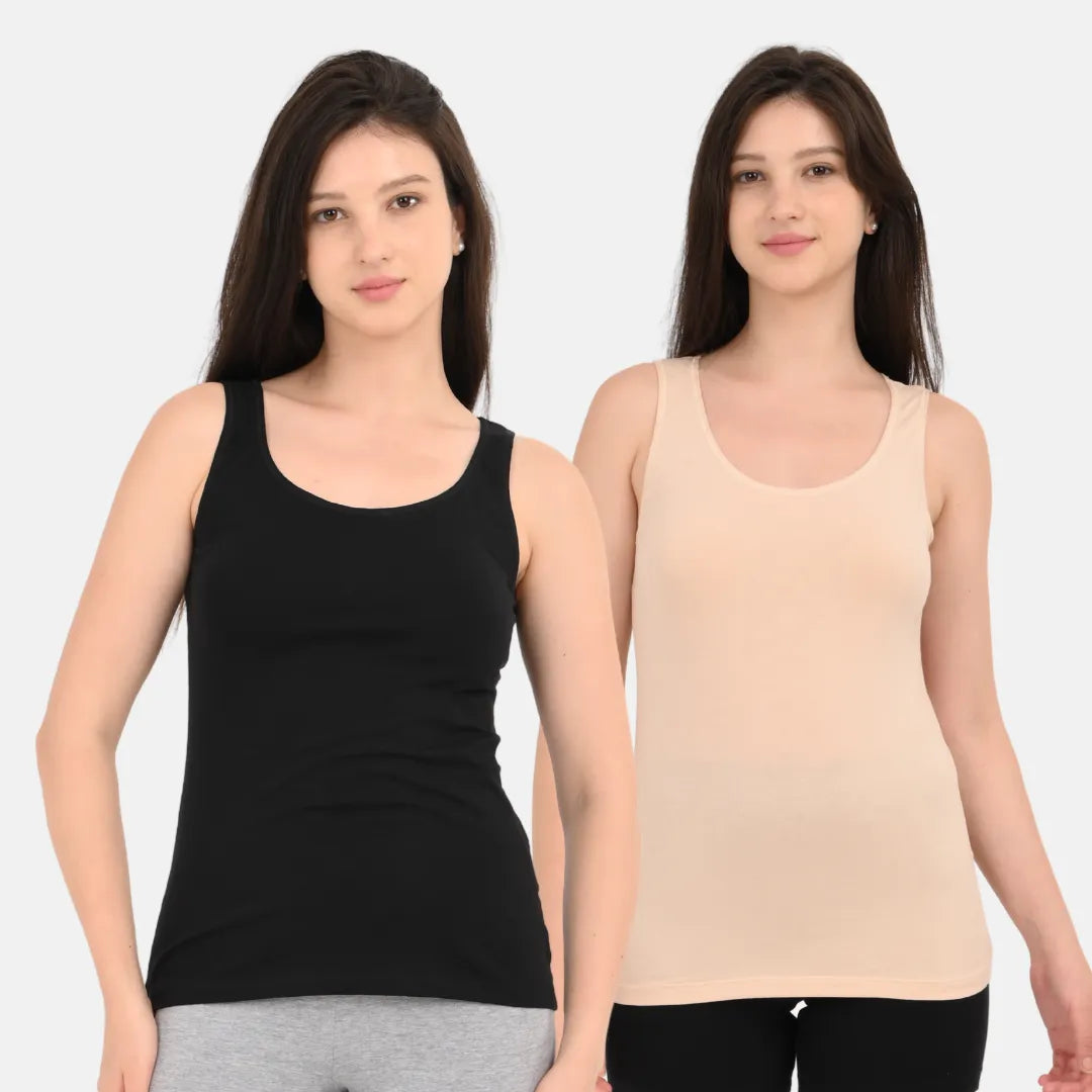 Inner Tank Top For Women Black & Skin