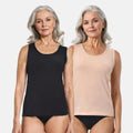 Inner Tank Tops For Elderly Black & Skin