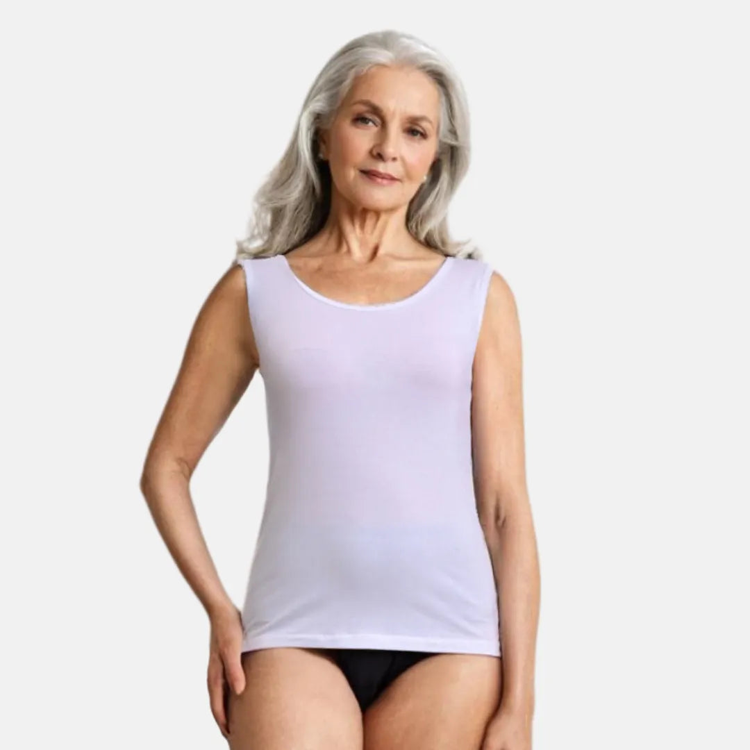 Inner Tank Tops For Elderly White Pack Of 1