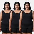 Inner Top For Plus Size Women Black Pack Of 3