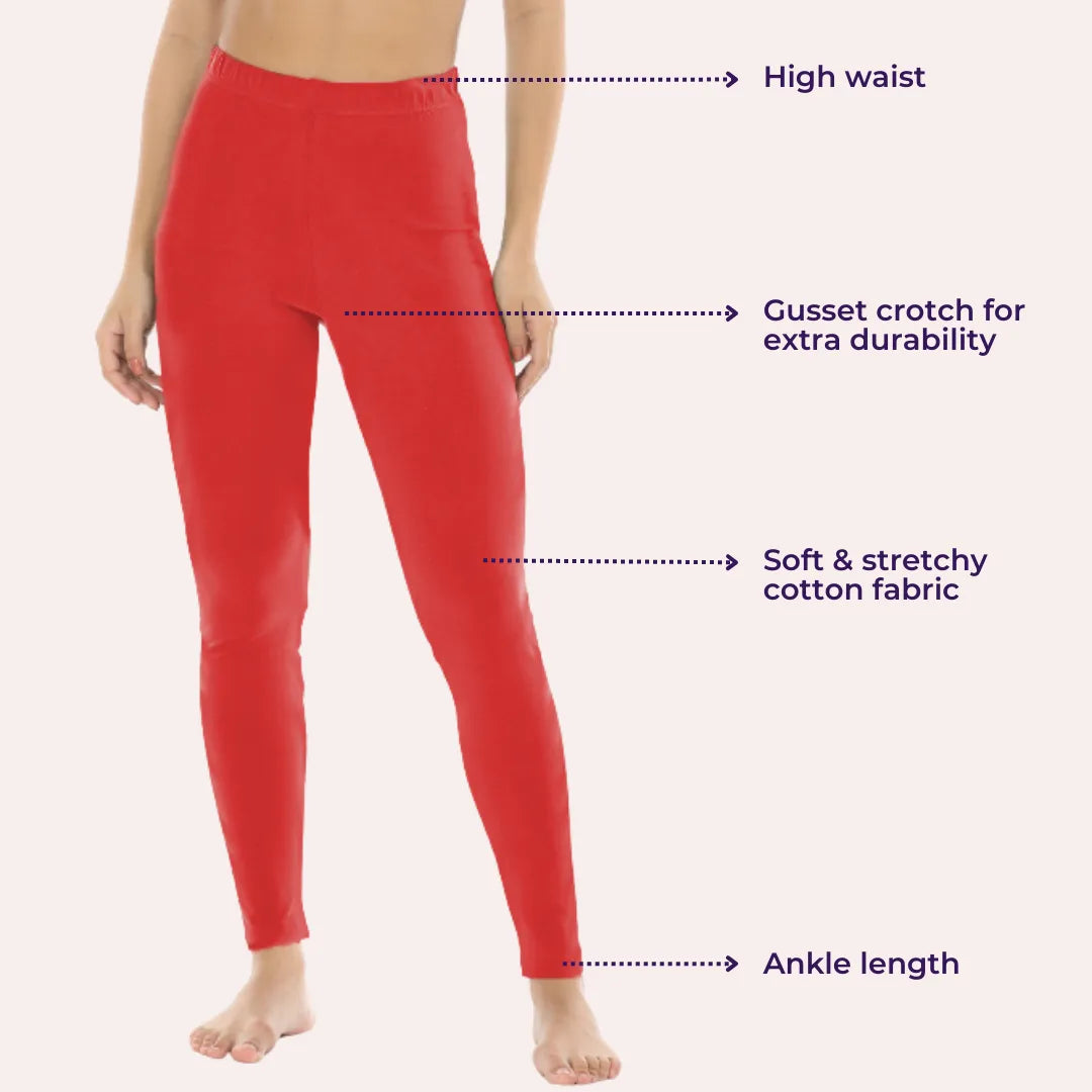 Ladies Leggings-Red