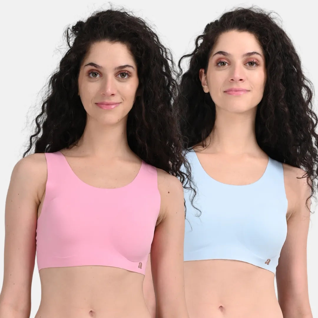 Lightly Padded T Shirt Bra Sea Pink & Blue Haze