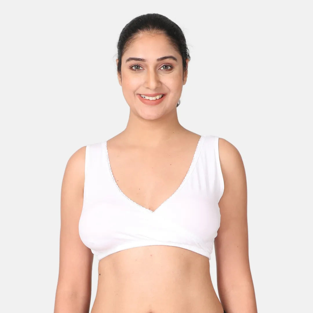 Maternity Cotton Sleep Bra White Pack Of 1