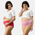 Maternity Hygiene Panties For Pregnancy Dark Pink &  Light Pink