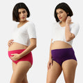 Maternity Hygiene Panties For Pregnancy Dark Pink &  Magenta
