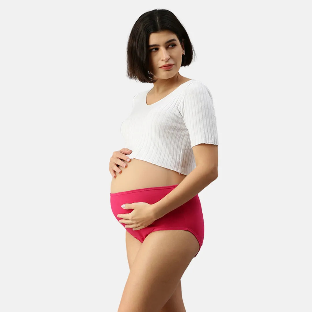 Maternity Hygiene Panties For Women Dark Pink