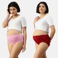 Maternity Hygiene Panty Light Pink & Maroon