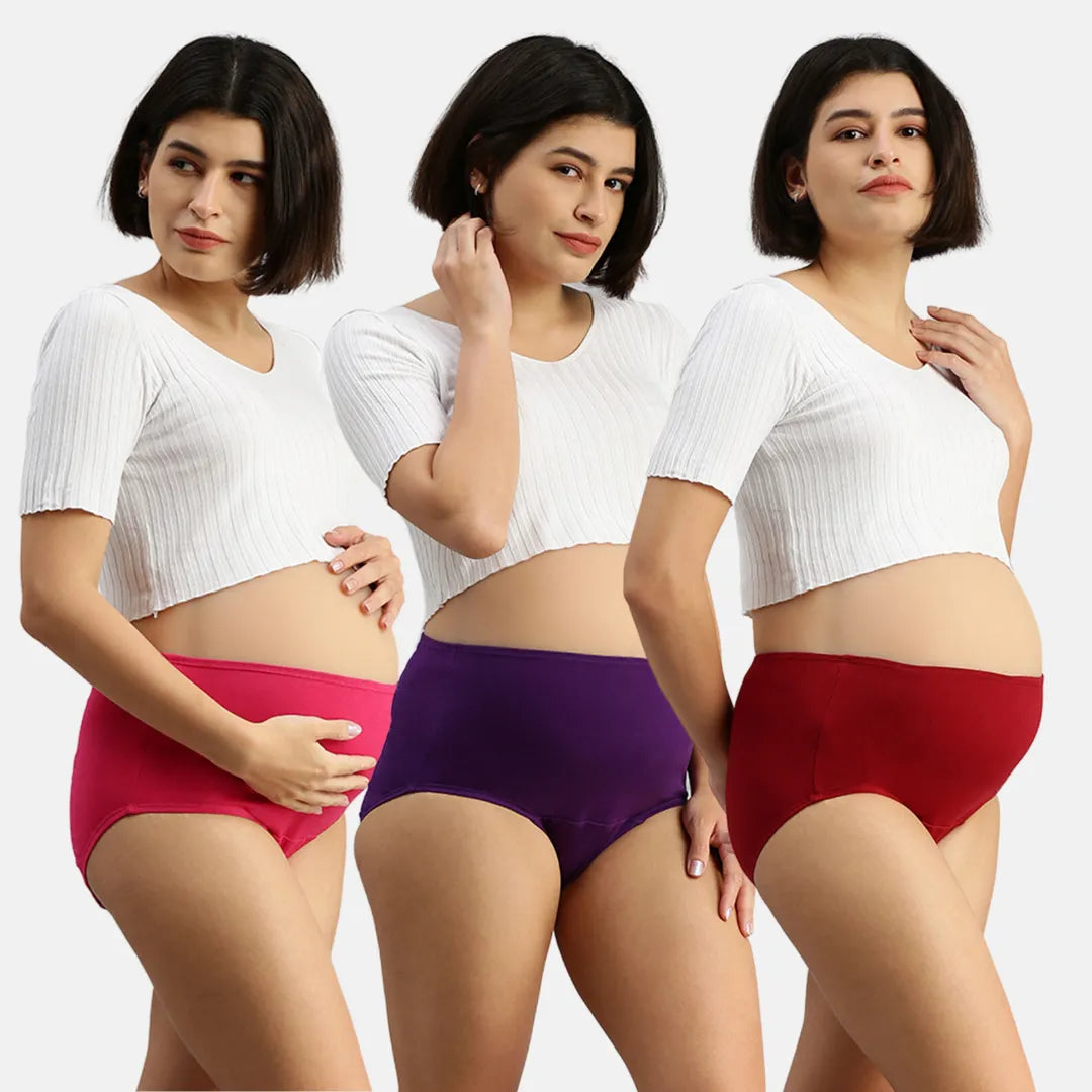 Maternity Panties Dark Pink, Magenta & Maroon