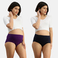 Maternity Panties Magenta & Navy Blue