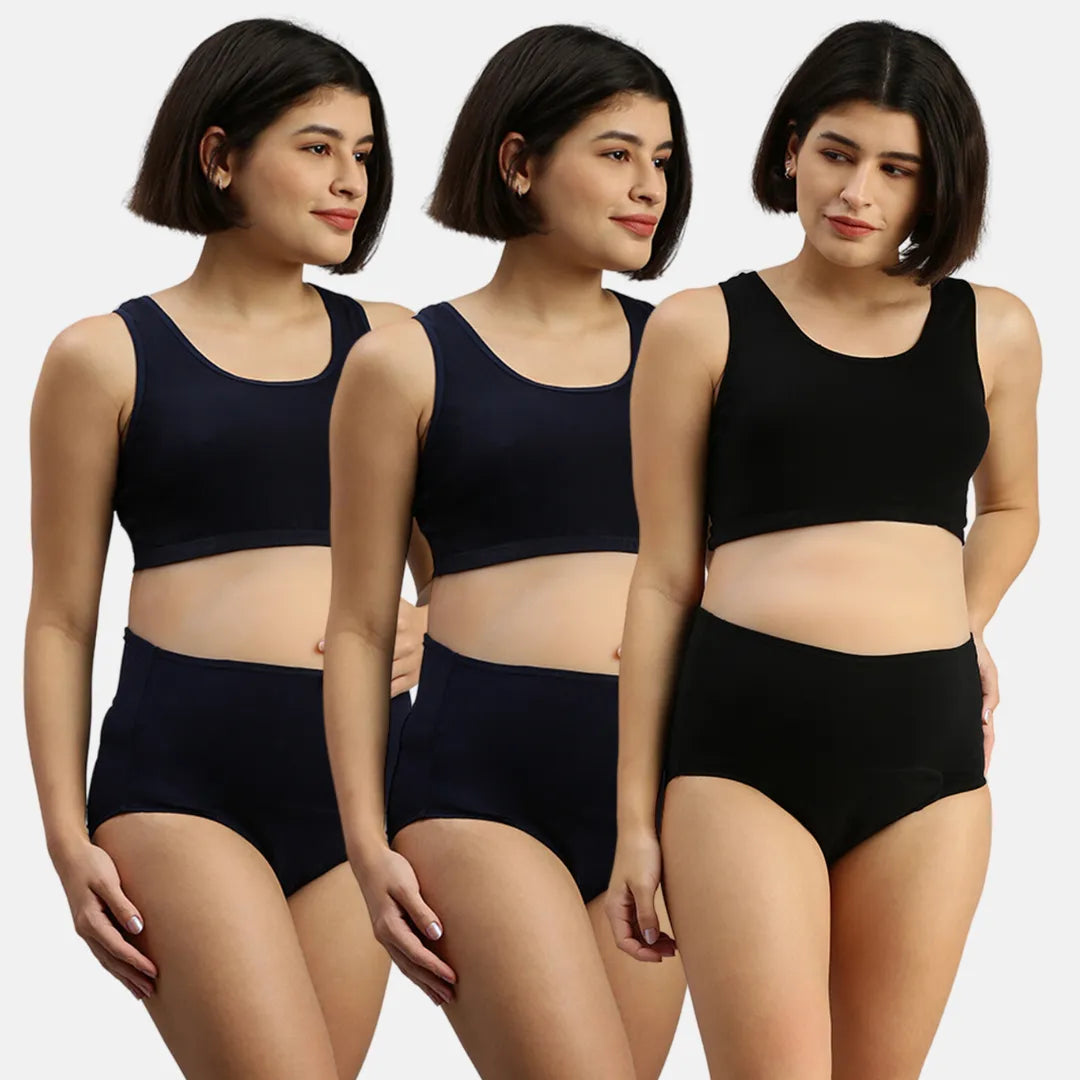 Maternity Panty After Delivery Navy Blue, Navy Blue & Black