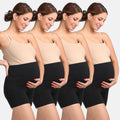 Maternity Shorts For Women Black Pack Of 4