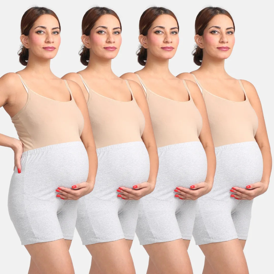 Maternity Shorts Grey Pack Of 4
